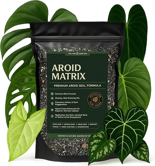 AROID Potting Mix/Premium Soil for Monstera, Philodendron, Alocasia, Anthurium – Chunky, Optimally Aerated Soil – Organic & Ready to Use – Supercharges Root and Foliage Growth (8 QTS)