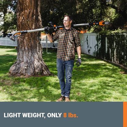 Worx Nitro 20V 8 '' cordless pole chainsaw 2.0 Ah battery and charger included WG349