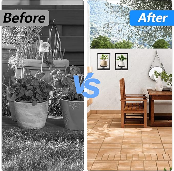 Metal Wall Plant Holder, Wall Planters for Indoor Plants, Heavy Duty Plant Wall Shelf, Vertical Space Saving - for Home, Office, Balcony(2 Pack)