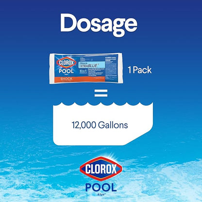 Clorox® Pool&Spa™ Shock XTRABLUE® Plus, Kills Bacteria & Algae in Swimming Pools, Swim-Ready in 15 Minutes, (6-Pack)