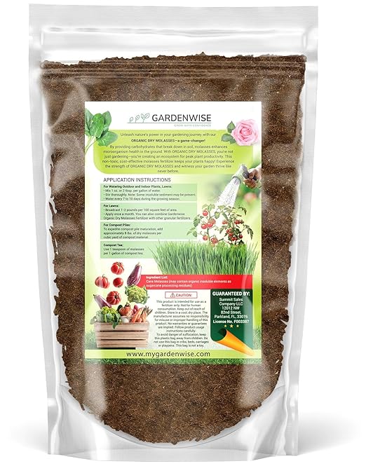 Organic Molasses for Plants - Horticultural Molasses - Ideal for Traditional & Hydroponic Gardening, for Indoor & Outdoor Plants (3 QUARTS)