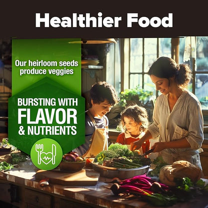 HOME GROWN 12 Fall Vegetable Seeds 6,000+ Heirloom Seeds for Fall & Winter Planting – Beets, Broccoli, Cabbage, Kale, Onion, Pumpkin, Turnip, Lettuce, Peas & More for Home Garden