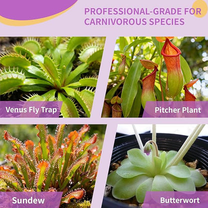 Premium Carnivorous Plant Soil for Venus Fly Trap Live Plants 1qt | New Upgraded Formula with High Drainage & Breathability
