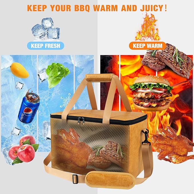 BBQ Blanket for Resting Meat,Reusable BBQ Resting Bag for Meat,Meat Brisket Resting Bag,Meat Blanket for Resting Large Barbecue Resting Blanket For Outdoor Smoker and Grilling (Yellow)