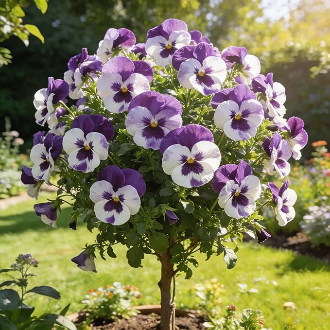 1000 Pansy Flower Seeds - Cold Tolerant Blooms in Vibrant Colors, Long Blooming Season for Garden Beds, Borders, and Containers (1000, Lavender)