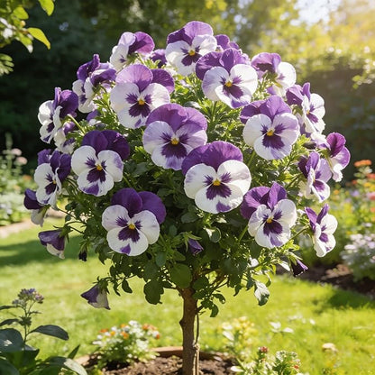 1000 Pansy Flower Seeds - Cold Tolerant Blooms in Vibrant Colors, Long Blooming Season for Garden Beds, Borders, and Containers (1000, Lavender)