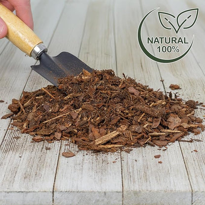 100% Organic Material All Natural Orchid Bark (8 Quarts), Long Lasting All Natural, High Flowering and Aeration for Orchid Plants, Vanda,Phalaenopsis, Cattleya and Houseplant Repotting