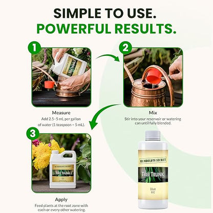 Humboldts Secret Tree Trunk | Potassium Silicate Additive | Liquid Fertilizer for Thicker Stalks, Stress Resistance & Branch Development | Indoor & Outdoor Plant Food, Hydroponic Nutrients, 8 Ounce
