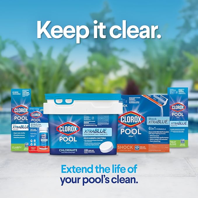 Clorox® Pool&Spa™ Shock XTRABLUE® Plus, Kills Bacteria & Algae in Swimming Pools, Swim-Ready in 15 Minutes, (6-Pack)