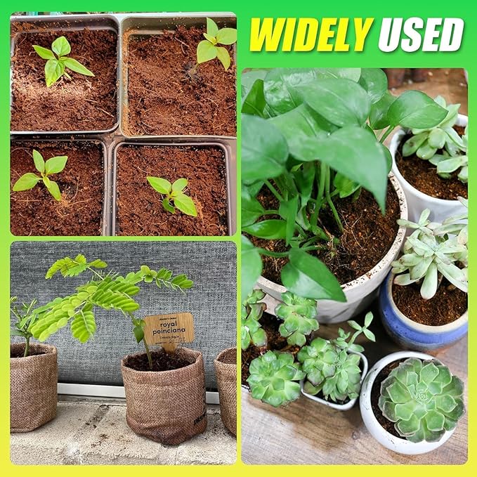 Coco Coir Brick for Plants-4 Pack Premium Coconut Bricks, 100% Organic Peat Moss, Fiber Coconut Husk for Planting, Gardening, Potting Soil Substrate