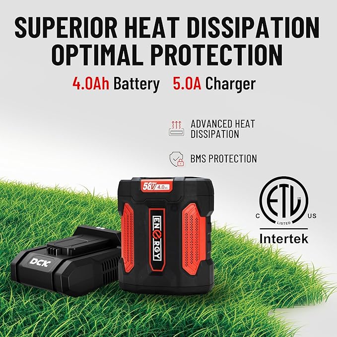 58V Cordless Leaf Blower, Power Variable-Speed, Brushless, 770 CFM, Electric Leaf Blower with 4Ah Battery and 5A Charger for Lawn Care, Yard, Outside(KDLB58211BDM)