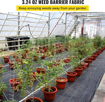 Happybuy 3FTx300FT Weed Barrier Landscape Fabric Heavy Duty 3.2OZ, Woven Weed Blocker Gardening Mat, Garden Weed Control Fabric, Geotextile Drainage Fabric, Driveway Fabric Landscaping Ground Cover