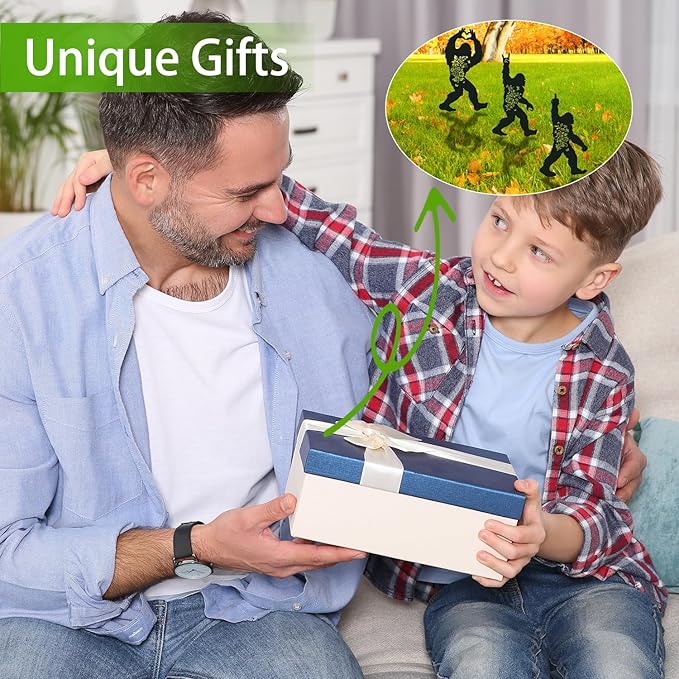 Bigfoot Metal Garden Stakes Yard Decor, 3PCS Black Bigfoot Silhouette Statues Garden Decorative Gifts for Yard Art, Patio, Outside, Lawn Ornaments, Christmas, Backyard, Pathway