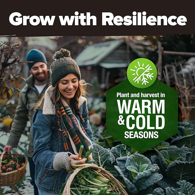 HOME GROWN 25 Heirloom Vegetable Seeds Kit - 12,000+ Non-GMO Seeds for Planting Vegetables, Survival Garden Seed Vault, Tomatoes Carrots Beans Kale Peppers, Indoor Outdoor Garden