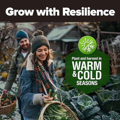 HOME GROWN 25 Heirloom Vegetable Seeds Kit - 12,000+ Non-GMO Seeds for Planting Vegetables, Survival Garden Seed Vault, Tomatoes Carrots Beans Kale Peppers, Indoor Outdoor Garden