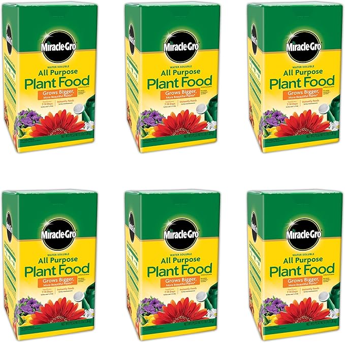 Miracle-Gro All Purpose Plant Food Plant Fertilizer (6 Pack), 3 lb