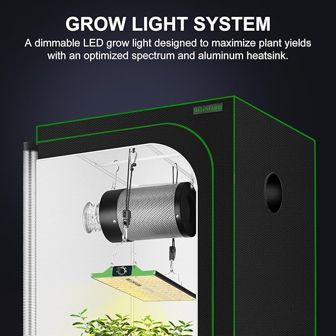 MELONFARM 70W Led Grow Light,Meet The Spectral Requirements for Plant Growth,hangable Grow Light for a Variety of Indoor Growing scenarios
