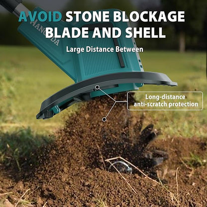 20V/400W Electric Tiller,Cordless Tiller Cultivator with 2*4.0Ah Batteries & Charger-7.87" Wide & 5.91" Deep Garden Tiller Cultivator with 48 Steel Tines, 360RPM Soil Tiller Cultivator For Lawn/Garden