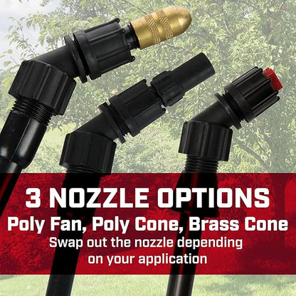 Chapin International 63924 4-Gallon 24V Extended Spray Battery Backpack Sprayer, with Adjustable Brass Nozzle, 1-Pack, Translucent White