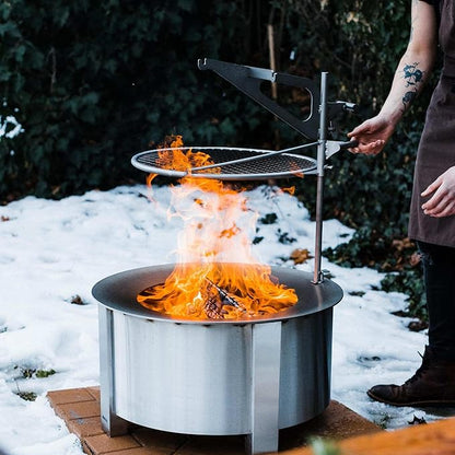 Outpost Grill 24 - Standalone Campfire Grate - Breeo X Series Accessory - Stainless Steel, Durable, USA Made - Campfire Grill Grate - Camping Cooking Rack with Carrying Bag - Fire Pit Accessories