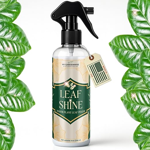 Leaf Shine Spray for Indoor Plants – Plant Leaf Cleaner & Shine for Real House Plants – Fragrance-Free, Non-Sticky, Streak-Free Finish, 16 fl oz