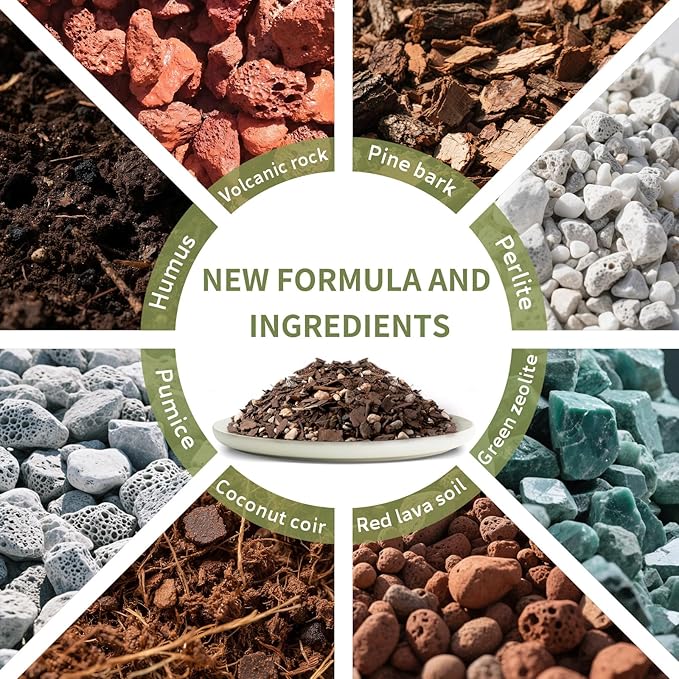 Premium Bonsai Soil 4qt- Aerated & Fast-Draining for Bonsai Pots, Promotes Healthy Growth