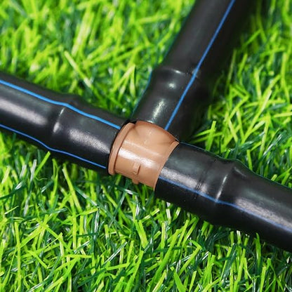 20 Pack 1/2 Inch Drip Irrigation Tee Fittings - 17mm 1/2'' Drip Line Barbed T Connectors for 1/2 Inch Drip Irrigation Tubing (0.600'' ID) Irrigation Attachment Parts for Garden System