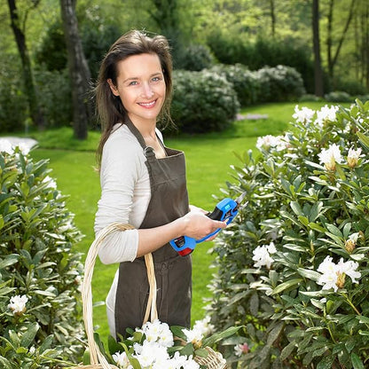 KOMOK Cordless Electric Pruning Shears, Professional Battery Powered Pruning Shears Fruit Tree Branches Cutter, 25mm/1" Cutting Diameter, 6-8 Working Hours with Handguard & LED Display