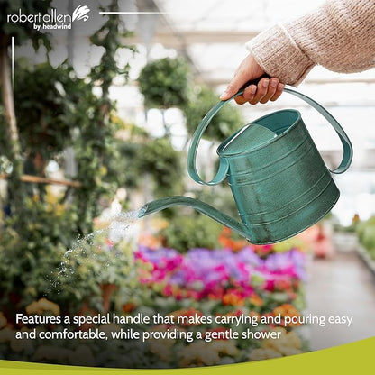 Robert Allen MPT01505 Danbury Metal Watering Can, Surf Light Blue