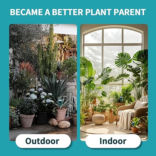 2 Pcs Green Soil Moisture Meter, Plant Water Meter, Moisture Meter for Plants, Soil MoistureTester, Soil Water Gauge for Plants, Plant Moisture Monitor No Battery Needed (Green+Green)