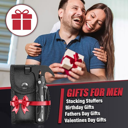 12 in 1 Multitool Hammer, Gifts for Dad, Christmas Stocking Stuffers for Men Adults, Camping Accessories Survival Gear, Cool Gadgets Gifts for Men, Husband, Boyfriends, Birthday Gifts for Him