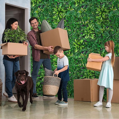 Artificial Boxwood Panels, Grass Wall Panels 20"x20"(8pcs), Privacy Hedge Fence Screen with UV Protection, Fake Greenery Backdrop for Indoor Wedding and Outdoor Garden Backyard