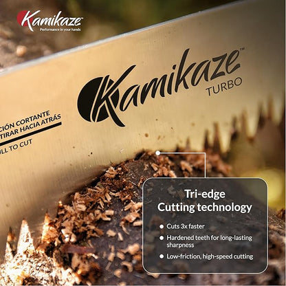 EZ Kut Kamikaze Saw Curved Blade with Scabbard - 19.3 Inch Heavy Duty Pruning - Carbon Hardened Steel Japanese Technology- Best Pruning Saw for Tree Trimming