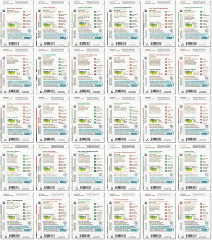 Back to The Roots Heirloom Organic, Non-GMO & USA Grown Seeds, 30ct Herb, Fruit, and Veggies, Assortment May Vary, Guaranteed to Grow