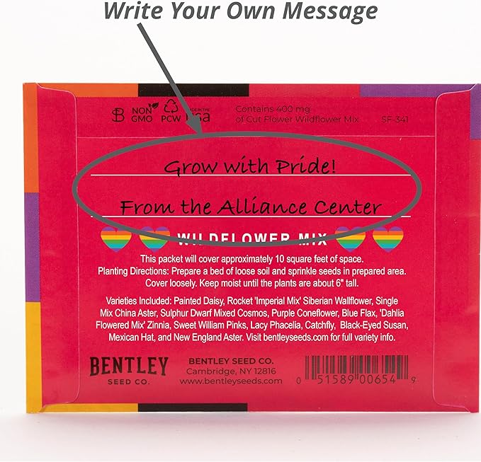 Pride - 25 Wildflower Packets for Planting - Celebrate Love & Show Your Pride - Garden Seeds to Grow Live Plants - Bentley Co.