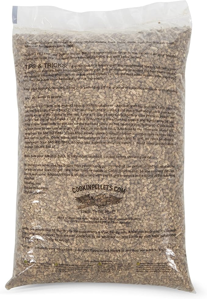 CookinPellets 40 Lb Perfect Mix Hickory, Cherry, Hard Maple, Apple Wood Pellets Bundle with CookinPellets Premium Hickory Grill Smoker Smoking Wood Pellets, 40 Pound Bag