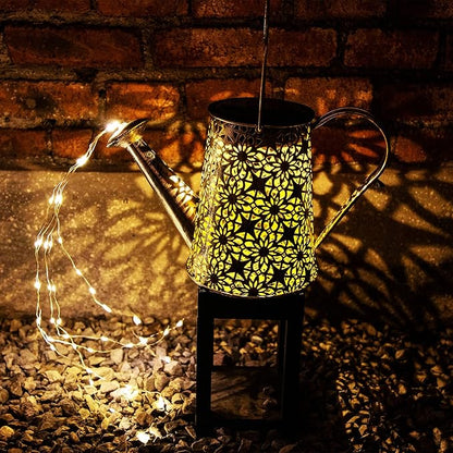 VOOKRY Solar Watering Can Lights, Large Retro Metal Hanging Solar Lights Outdoor Waterproof, Gifts for Women Mom Grandma Birthday Christmas, Outside Yard Garden Lawn Patio Decoration, Warm White