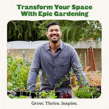 Epic Gardening Reusable Seed Starter Tray - 4 Cell 3"/32 Seedling Starter Trays - Easy Watering, Indoor Greenhouse, Plant Starter, Gardener-Friendly for Seedlings | UV-Treated & BPA-Free - Black