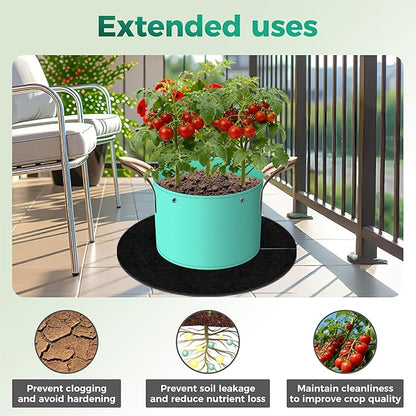 Mulch Tree Ring,28.35" 2 Pack Non-Woven Tree Mulch Ring,Reusable Tree Ring Mulch Mat,Degradable Weed Control Fabric Mat for Landscaping Weed Control Root Protection,Tree Barrier Ring