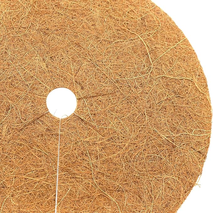Coconut Fiber Mulch Rings for Winter Plant Protection Coconut Fibers Mulch Ring for Shrubs Against Cold Frost Wind, 4PCS 11.7inches/30cm Diameter