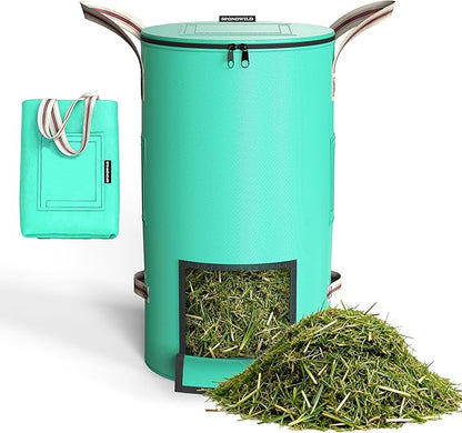 Compost Bins Outdoor 32 Gallon Reusable Garden Yard Waste Bag Breathable Thickened Foldable with 4 Handles for Leaf Compost Collection