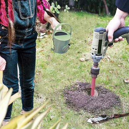 4x12 Inch Auger Drill Bit for Planting - Heavy Duty Garden Tools Auger Drill Bit for Planting Bulbs, Flowers, and Trees