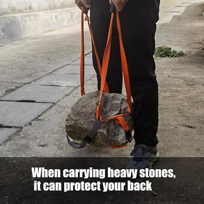 Garden Flower Pots Pot Moving Strap,with Handle,Landscaping Lifting Straps, Move Heavy Flower Pots, Planters, Trees, Rocks,Pot Tool,Up to 200 lbs,Gray Orange,Middle and Small