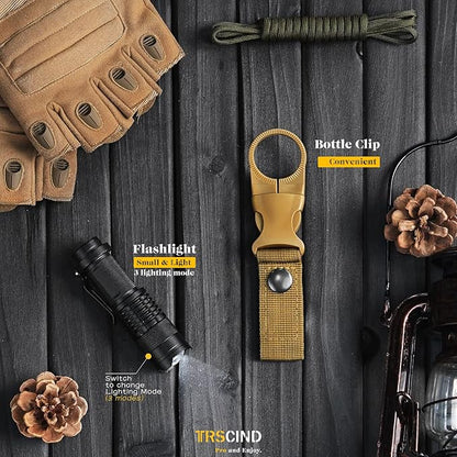 Gifts for Men Dad Husband - Christmas Stocking Stuffers, Birthday Gifts Idea for Him Boyfriend Man- Survival Kit 14 in 1, Survival Gear and Equipment, Fishing Hunting Camping Accessories, Cool Gadgets