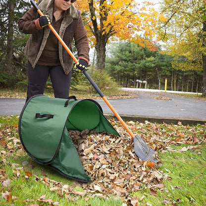 Foldable Pop Up Leaf Collector, Miniature Leaves Pickup and Loader Bag, Lawn Portable Leaf Bags for Cleaning Up Garden Weeds Branches Waste Trash