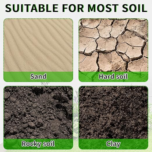 4"x24" Auger Drill Bit for Planting,Designed for Hard&Rocky Soil,Heavy-Duty Post Hole Auger with Upgrad Dual-Sharp Blades Tip,Garden Spiral Drill Bit & Plant Hole Digger,for 3/8" Hex Drive Drill