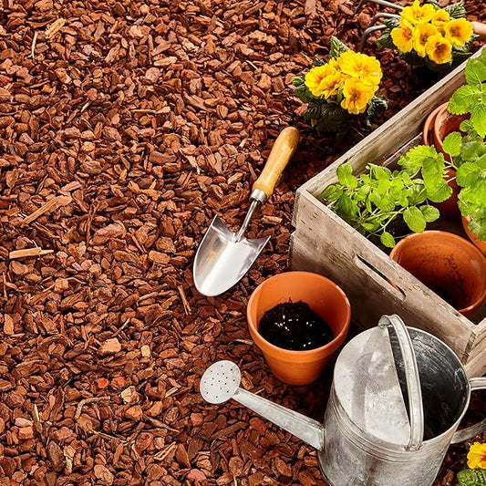 Premium Pine Bark Nuggets – Pine Bark Mulch for Gardens, Landscaping, Potted Plants, and Wood Chips for Garden Beds (1 CF - 28 L - 30 QTS)