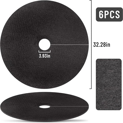 32.5 Inch Non-Woven Tree Mulch Ring,Reusable Tree Weed Barrier Mat,Degradable Tree Mulch Used to inhibit Weed Growth and Landscape Weed Control Plant Root Protection (6Pack)