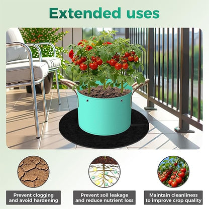 Tree Mulch Ring, 8 Pack 20.47" Non-Woven Tree Mulch Ring, Reusable Tree Ring Mulch Mat, Degradable Weed Control Fabric Mat for Landscaping Weed Control Root Protection, Tree Barrier Ring