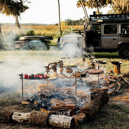 Outpost Grill 24 - Standalone Campfire Grate - Breeo X Series Accessory - Stainless Steel, Durable, USA Made - Campfire Grill Grate - Camping Cooking Rack with Carrying Bag - Fire Pit Accessories